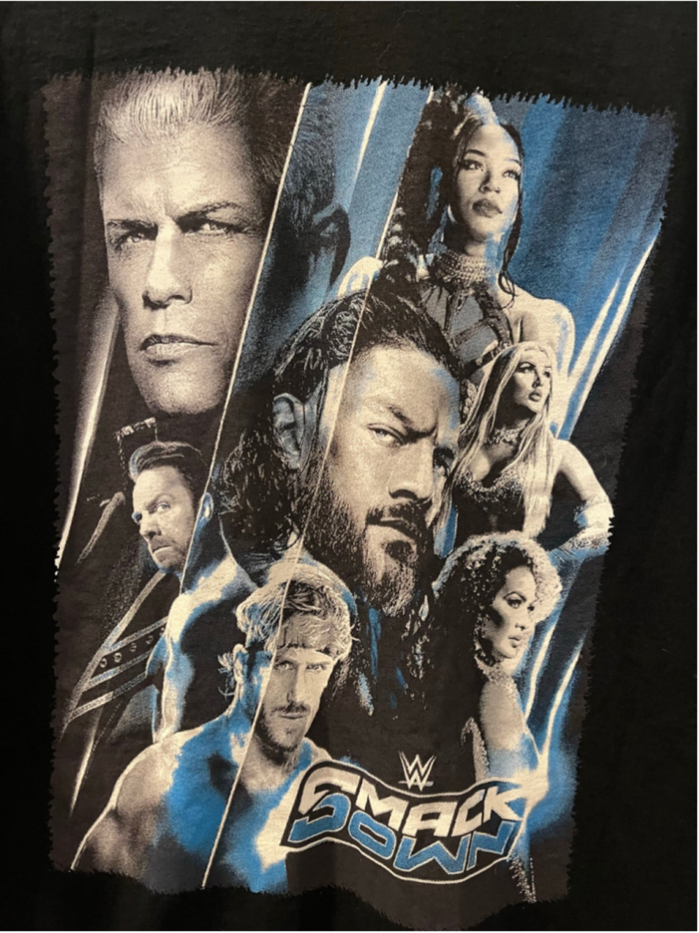 WWE SmackDown Graphic T-Shirt Black Adult 2XL Fruit Of The Loom Wrestling Men's - Picture 7 of 7